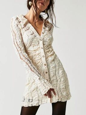 Free People Shayla Lace Mini Dress with slip